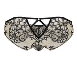 CandyMan Men's Underwear 99830 Lace Briefs Color Nude-Black