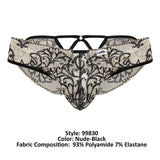 CandyMan 99830 Lace Briefs Color Nude-Black