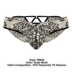 CandyMan 99830 Lace Briefs Color Nude-Black