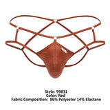 CandyMan Men's Underwear 99831 Cage Jockstrap Color Red