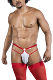 CandyMan Men's Underwear 99833 Murse Thongs Color Red-White