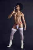 CandyMan 99833 Murse Thongs Color Red-White
