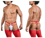 CandyMan 99833 Murse Thongs Color Red-White