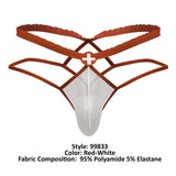 CandyMan Men's Underwear 99833 Murse Thongs Color Red-White