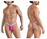 CandyMan Men's Underwear 99841 Mesh Thongs Color Hot Pink