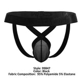 CandyMan 99847 Mesh Thongs Color Black