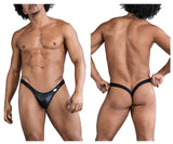 CandyMan Men's Underwear 99848 Bikini Thongs Color Black