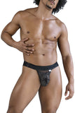 CandyMan 99849 Lace-Mesh Thongs Color Black