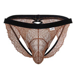 CandyMan 99853 Lace Jockstrap Color Black-Terracotta