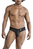 CandyMan 99855 Polka Mesh Briefs Color Black