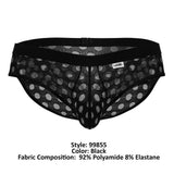 CandyMan Men's Underwear 99855 Polka Mesh Briefs Color Black
