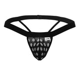 CandyMan 99856 Polka Mesh Thongs Color Black