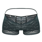 CandyMan Men's Underwear 99857 Lace Trunks Color Green