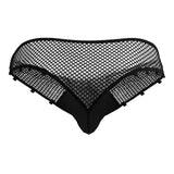 CandyMan Men's Underwear 99860 Fishnet Thongs Color Black