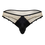 CandyMan Men's Underwear 99860 Fishnet Thongs Color Nude-Black