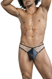 CandyMan Men's Underwear 99860 Fishnet Thongs Color Nude-Black