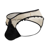 CandyMan Men's Underwear 99860 Fishnet Thongs Color Nude-Black
