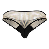 CandyMan Men's Underwear 99860 Fishnet Thongs Color Nude-Black