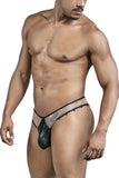 CandyMan Men's Underwear 99860 Fishnet Thongs Color Nude-Black