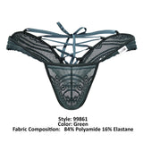 CandyMan 99861 Lace Thongs Color Green