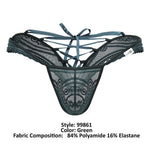 CandyMan 99861 Lace Thongs Color Green