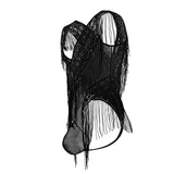 CandyMan 99865 Lace-Mesh Bodysuit Color Black