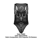 CandyMan Men's Underwear 99869 Egyptian Bodysuit Color Black-White