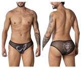 CandyMan Men's Underwear 99871 Egyptian Briefs Color Black-White