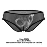CandyMan Men's Underwear 99871 Egyptian Briefs Color Black-White