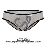 CandyMan Men's Underwear 99871 Egyptian Briefs Color Nude-Black