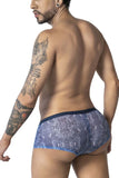 CandyMan Men's Underwear 99873 Water prints Trunks Color Blue-White