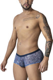 CandyMan Men's Underwear 99873 Water prints Trunks Color Blue-White