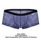 CandyMan Men's Underwear 99873 Water prints Trunks Color Blue-White