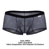 CandyMan Men's Underwear 99873 Egyptian Trunks Color Gray-Black