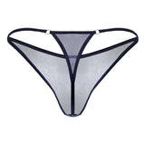 CandyMan Men's Underwear 99875 Water prints Thongs Color Blue-White
