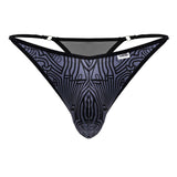 CandyMan Men's Underwear 99875 Egyptian Thongs Color Gray-Black