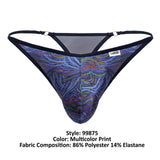 CandyMan Men's Underwear 99875 Seawater Thongs Color Multicolor Print