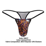 CandyMan Men's Underwear 99877 Leopard Thongs Color Animal Print