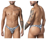 CandyMan Men's Underwear 99882 Zebra Thongs Color Zebra Print