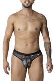 CandyMan Men's Underwear 99885 Sun Moon Thongs Color Black-White
