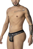 CandyMan Men's Underwear 99885 Sun Moon Thongs Color Black-White