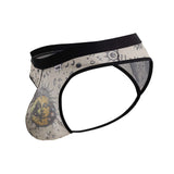 CandyMan Men's Underwear 99885 Sun Moon Thongs Color Nude-Black