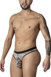 CandyMan Men's Underwear 99885 Sun Moon Thongs Color Nude-Black