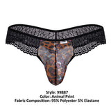 CandyMan Men's Underwear 99887 Leopard Thongs Color Animal Print