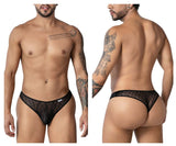 CandyMan Men's Underwear 99894 Geometric Mesh Briefs Color Black
