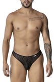 CandyMan Men's Underwear 99894 Geometric Mesh Briefs Color Black