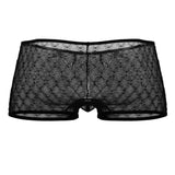 CandyMan Men's Underwear 99896 Geometric Mesh Trunks Color Black