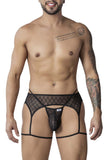 CandyMan 99898 Geometric Mesh Thongs Color Black