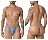CandyMan Men's Underwear 99899 Cowboy Thongs Color Denim Blue