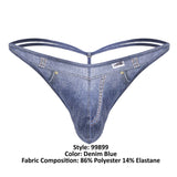 CandyMan 99899 Cowboy Thongs Color Denim Blue